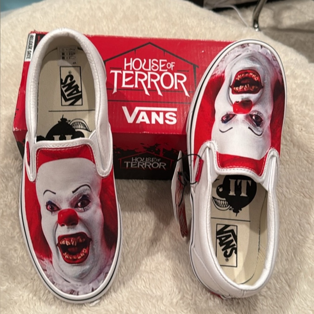 Vans Terror “IT” White Slip-On Shoes
